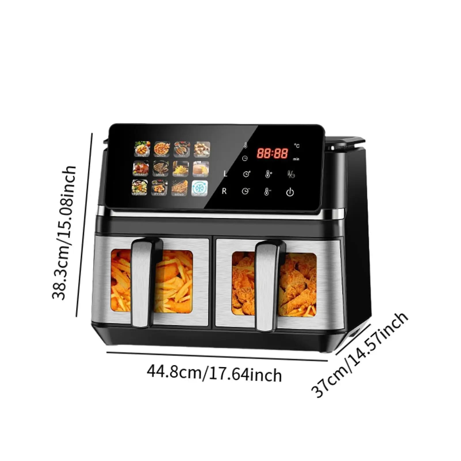 Large Air Fryer Quick Easy Meals Visible 10L Home Kitchen Appliance Electric Fryer