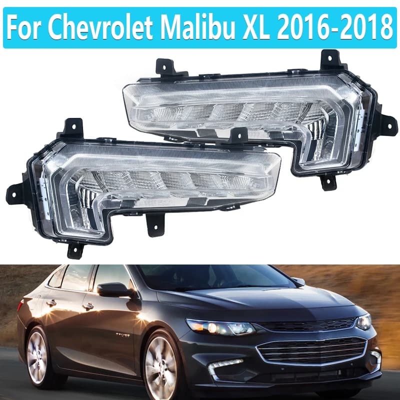 Per Chevrolet Malibu XL 2016 2017 2018 paraurti anteriore per auto fendinebbia fendinebbia DRL lampada da corsa gruppo fendinebbia