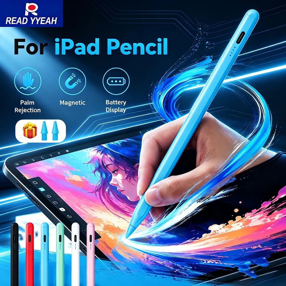 Penna Stilo 2026 con Attacco Magnetico per iPad 10 11a Gen A16 Pro 11 12.9 13 Air 11 6 5 4 Mini 7 6 Matita da Disegno ad Alta Precisione