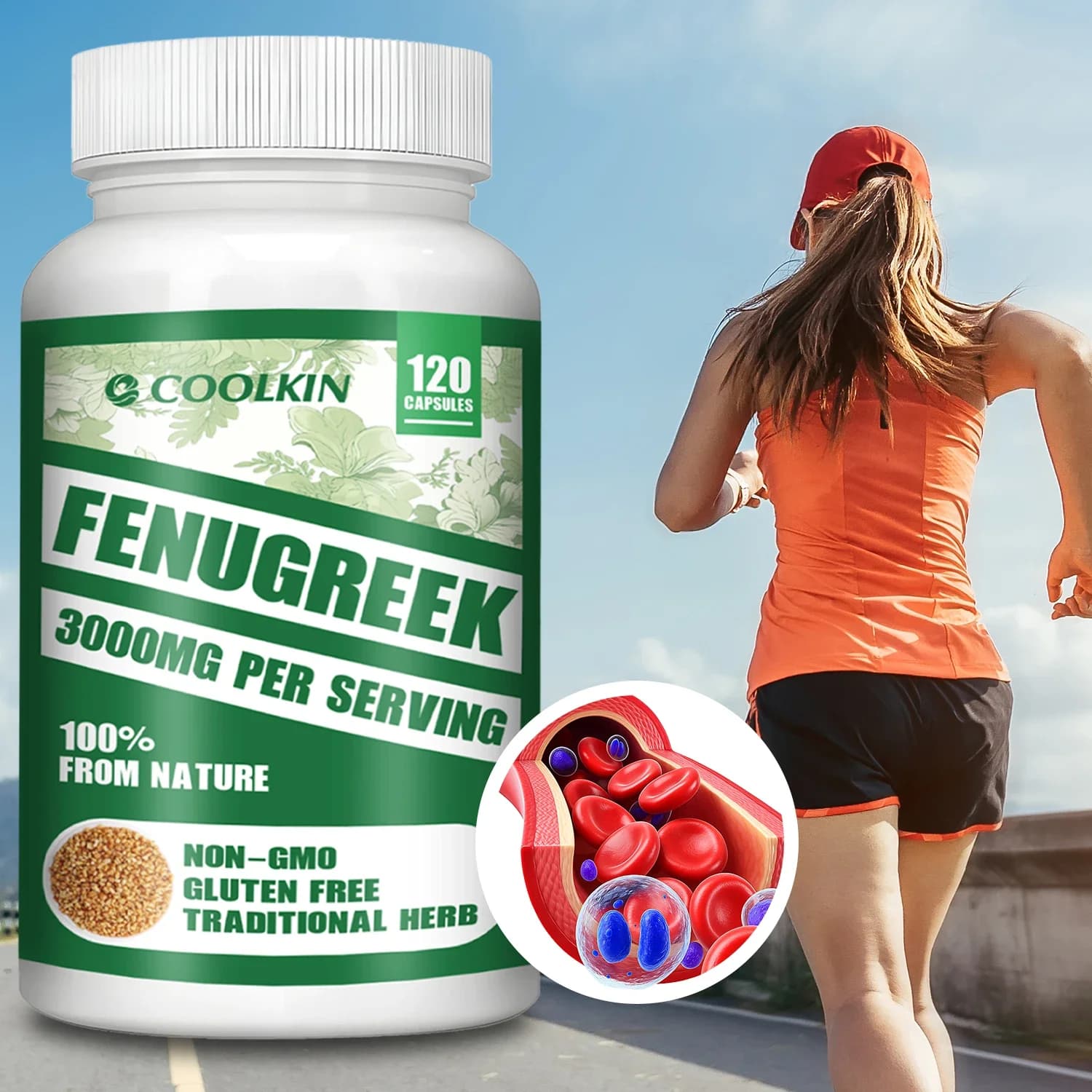 Fenugreco 3000MG - Breastfeeding supplement, Breast development, Hormone Balance, Improved circulation - Protein and vitamin Rich