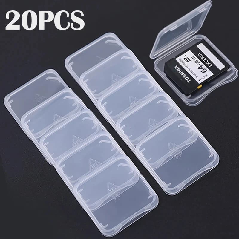 20/10/5/1PCS Trasparente TF/SD Schede di Memoria Custodia protettiva Scatole di Immagazzinaggio Portatile Mini Trasparente SIM Card scatola antipolvere