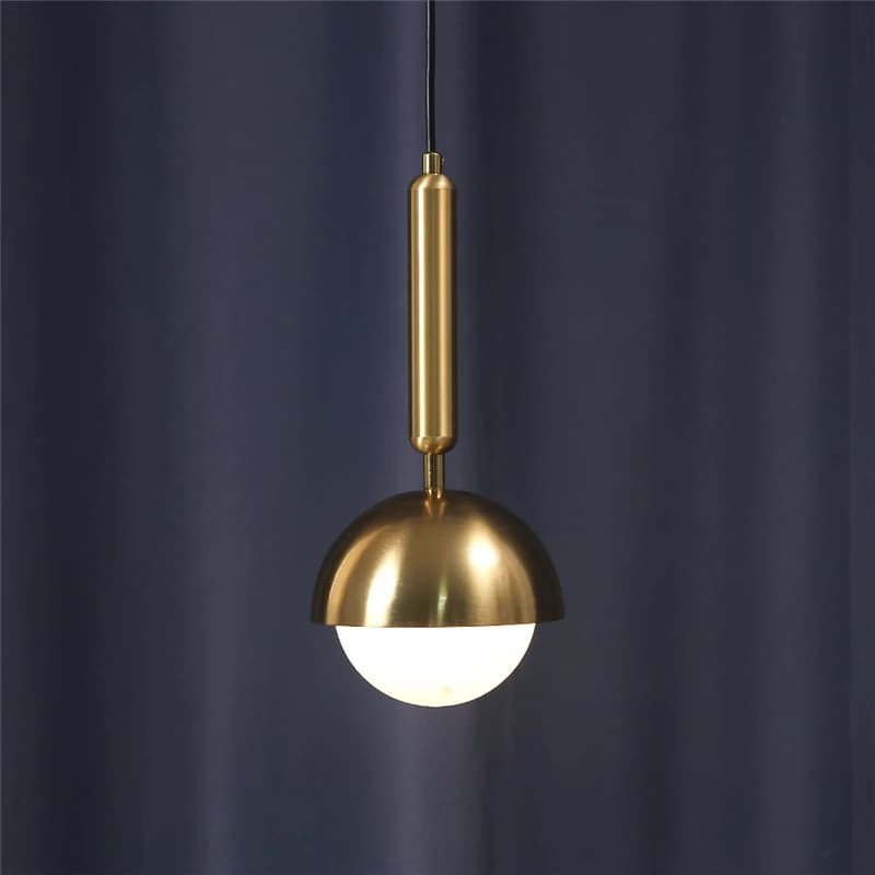 Moderna lampada a sospensione a LED decorazioni per la casa lampade a sfera di vetro oro comodino camera da letto lampadario cucina sala da pranzo luci a sospensione