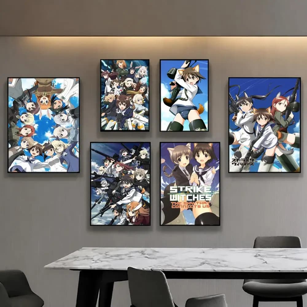 anime Strike Witches Poster Posters Anime Room Decor Decoration Movie Backpack Wall Interior Music Wall Art