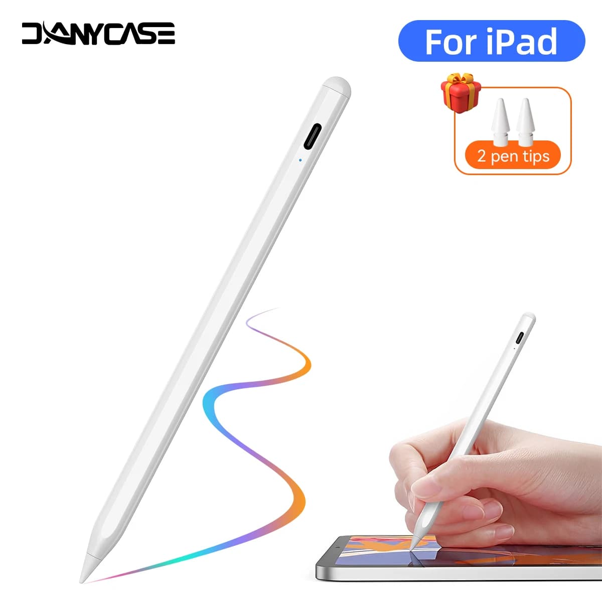 For iPad Stylus Pencil 2025 iPad Air 11 Air 13 M2 M3 Pro 13 11 M4 5/6/7/8/9/10/11th Gen Air 3/4/5 Mini 5 6 7 with Palm Rejection