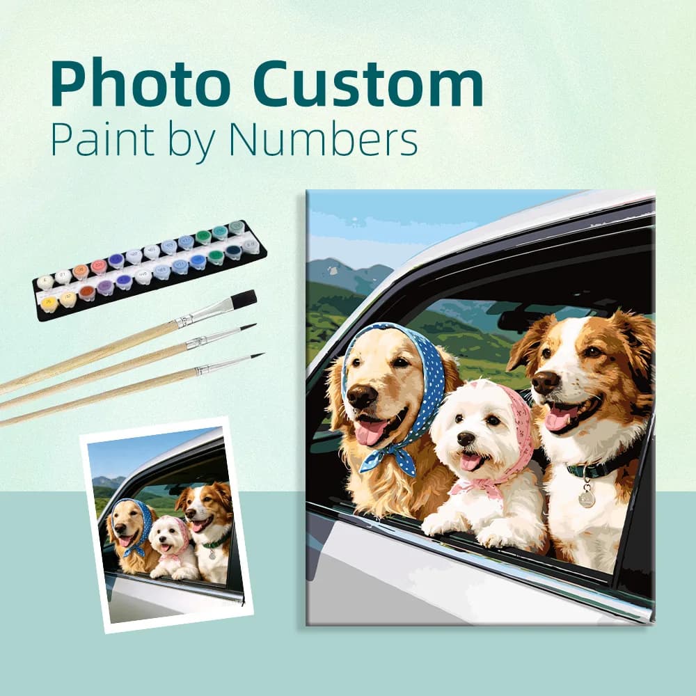 Personalization DIY Paint by Numbers Kits with Photo Custom Personalized Oil Painting Set for Adults Kids Beginners Dropshipping