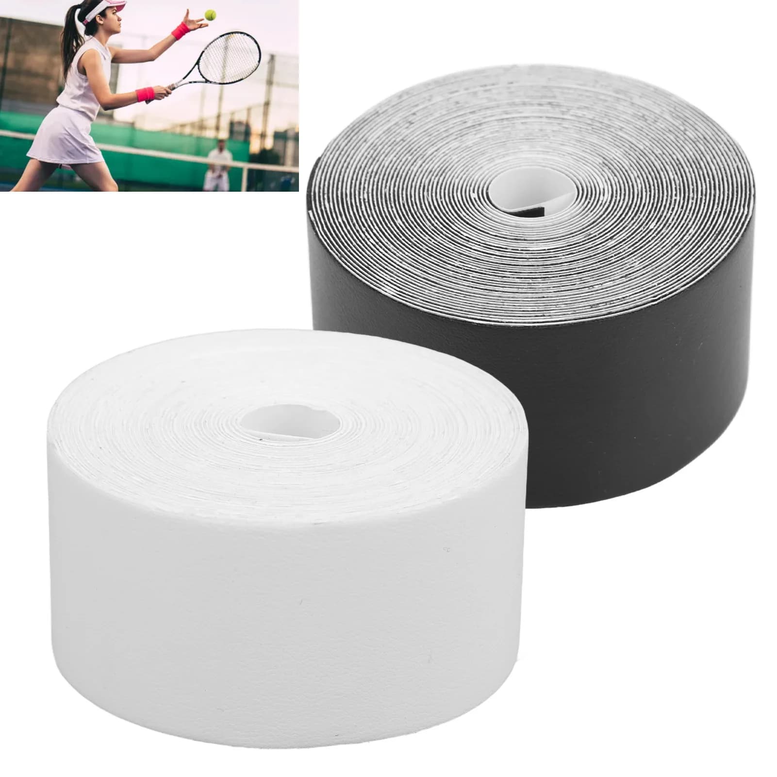 Nastro Protettivo per Racchetta da Tennis, Protezione Testa Racchetta, Morbido e Flessibile, Lunghezza 5m, per Racchette da Squash