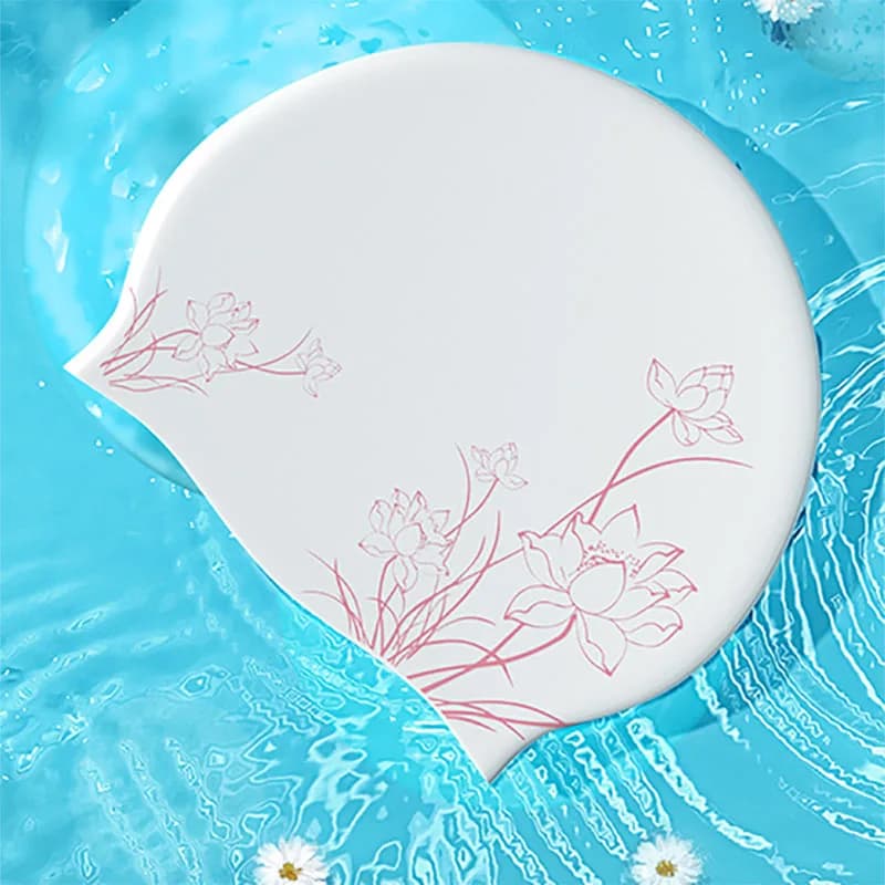 Silicone swim cap, waterproof female to not crawl head, new professional special pool for long hair, great fashion