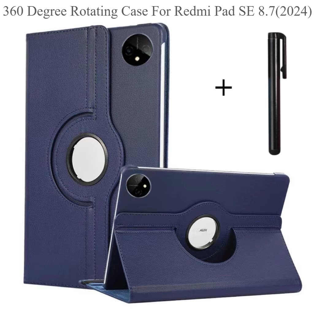 Custodia girevole a 360 gradi per Redmi Pad SE 8.7 "8 7 Tablet Cover Xiaomi Redmi Pad SE 2024 8 7 4G (8.7 pollici) Supporto in pelle PU