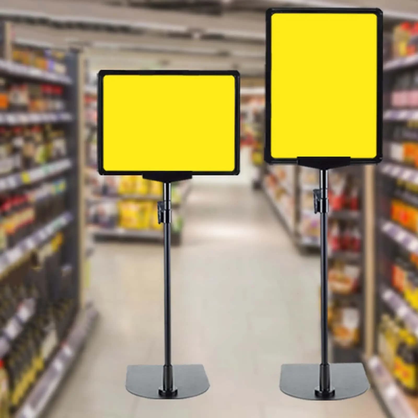 Espositore per Etichette Prezzi da Supermercato, Riutilizzabile, Nero, Regolabile, Porta Cartelli A3 A4