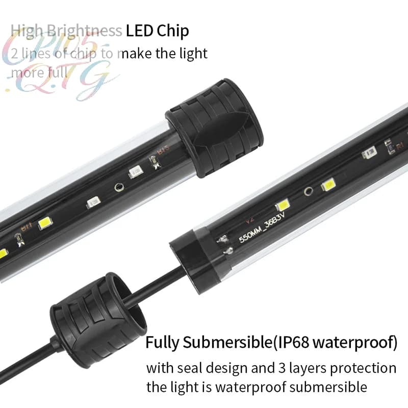 New! 17-47CM USB Plug Aquarium Light LED Waterproof Fish Tank Light Underwater Lighting Submersible Lamp Plant Grow Lamp 110V