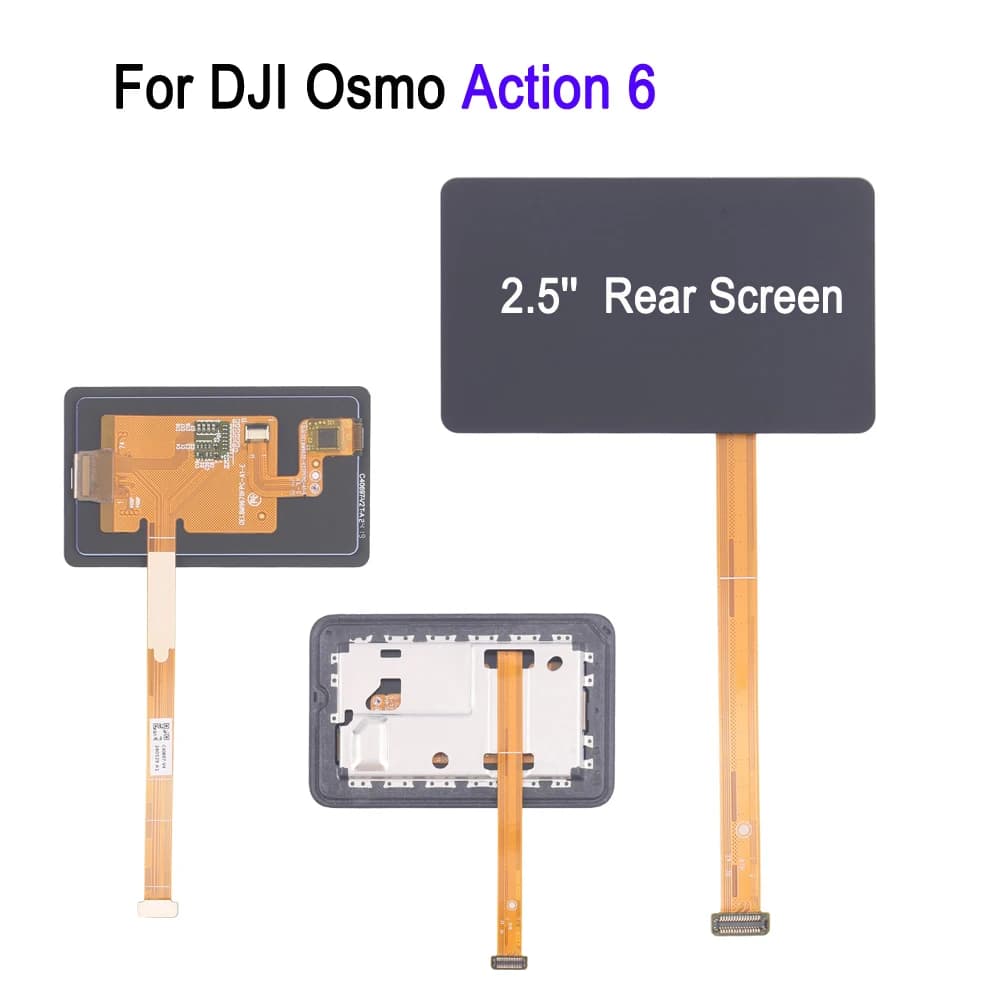 Schermo posteriore principale da 2,5'' per DJI Osmo Action 6, per fotocamera DJI Action 6, display OLED posteriore, touch screen, parte di ricambio per riparazione