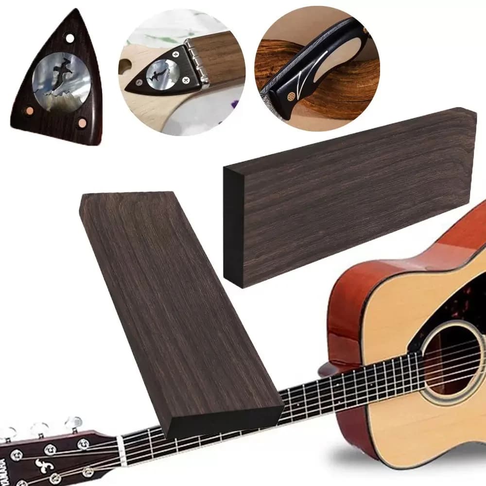 Componenti Grezzi in Legno per Chitarra, Ponte, Ponticelli, Piroli, Bottoni per Accordatore, Plettri, Materiali Grezzi per Luthier e Fai da Te