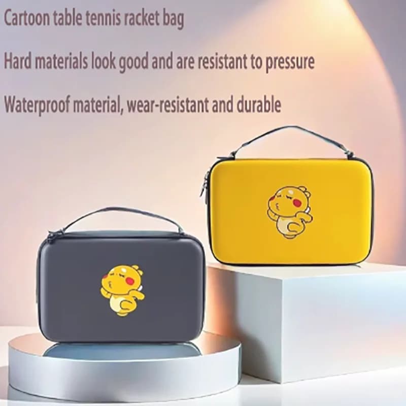 Borsa quadrata per racchetta da ping pong, copertura rigida portatile per racchetta da ping pong, borsa sportiva, scatola per racchetta da ping pong a forma di zucca