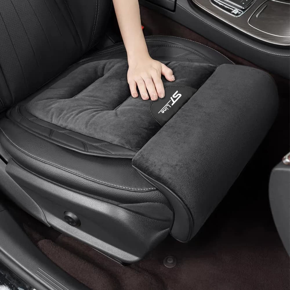 For Ford ST Line Kuga Focus Puma Flannel Car Seat Cushion Thickened Extended Leg Support Rear Seat Back Pad Protection Cover