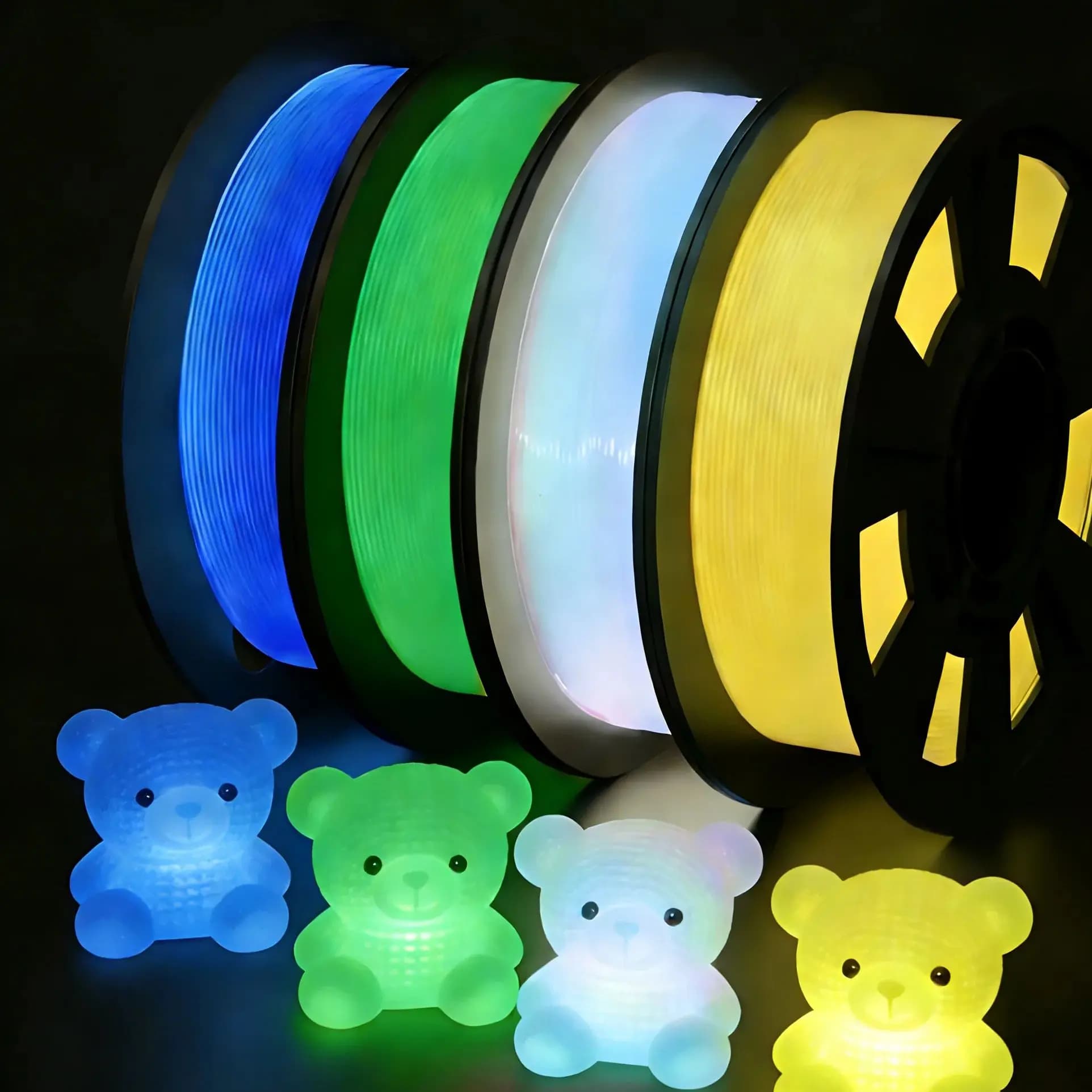 1.75mm PLA Filament for 3D Printer 250g*4 Dimensional Accuracy +/- 0.02mm