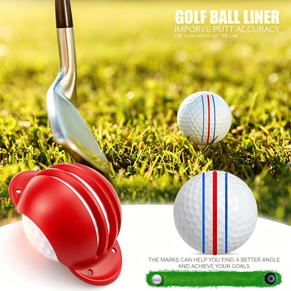 Rotante a 360 gradi Pallina da golf Liner Marker Template Pennarello Golf Putting Posizionamento Imporare la precisione del putt Aiuti Strumenti da golf