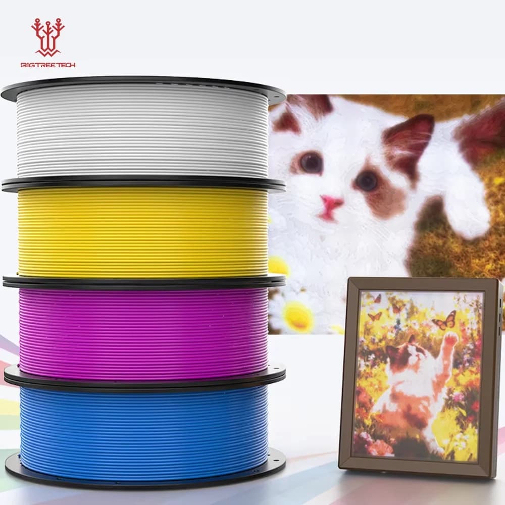 Kit Litofania CMYK BIGTREETECH, CMYK Filament for Real Color Lithophanies, PLA Filament for LED Panel Lithophany Bambu Lab