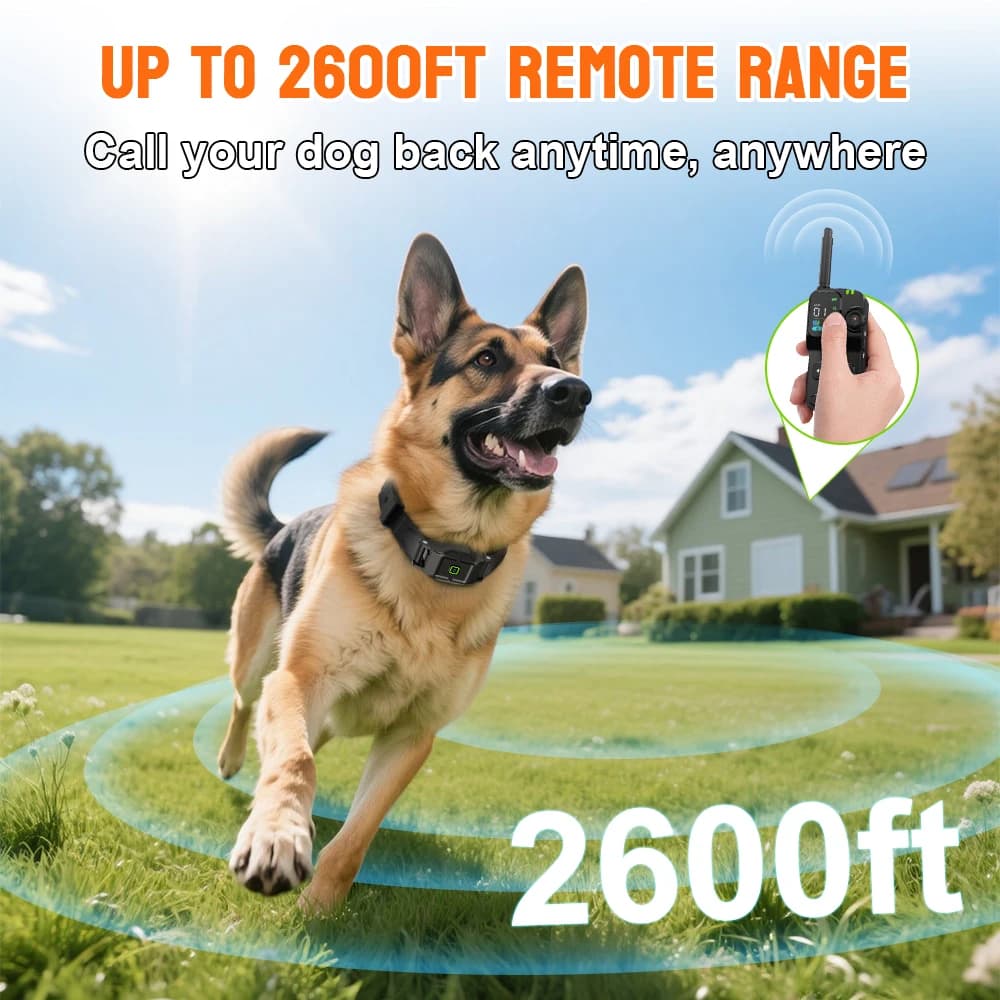 Pawsera 2 in 1 Wireless Electronic Pet Containment System IPX7 Waterproof Rechargeable Shock Collar Dog Wireless Electric Fence
