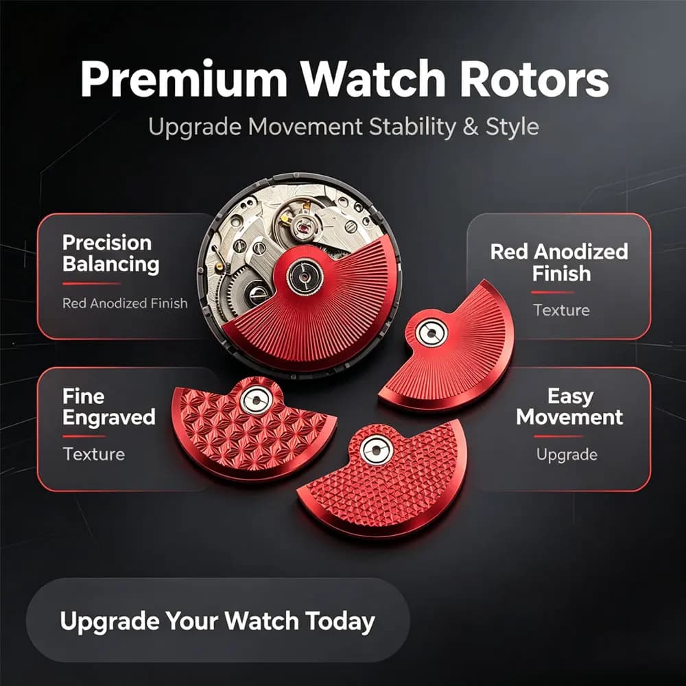 NH35 Movement Rotor red Fit for NH35 NH36 NH38 NH39 4R35 7S26 Movement Pendulum Oscillating Weight Refit Hammer Rotor