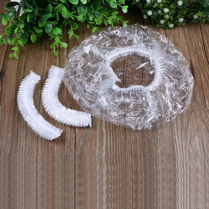 10/30 pz Shower Head and Plastic Drop Waterproof Cover Hotel Tintura For Hair Shower Head Transparent Beauty Salon Cap Cling