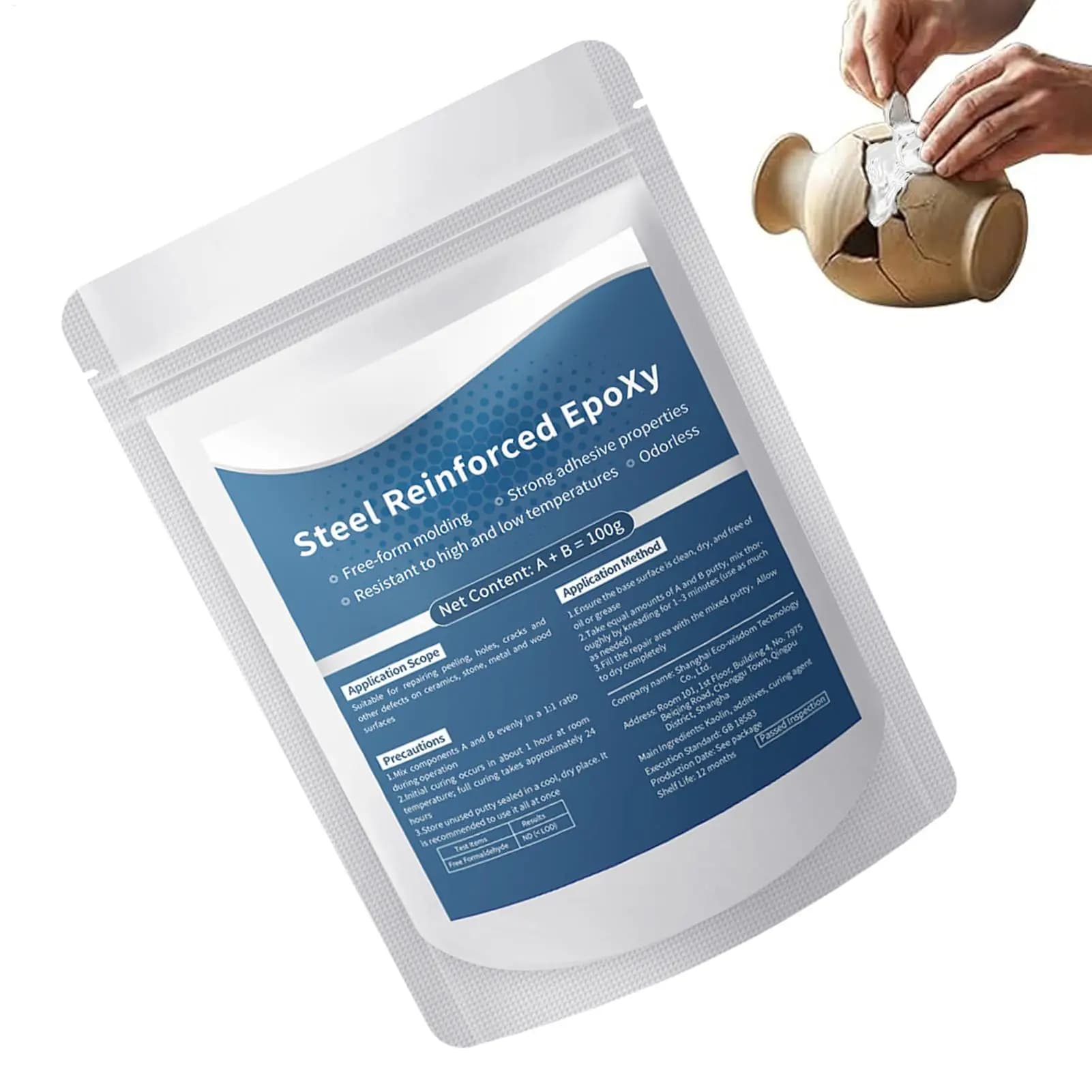 Epoxy Clay Filler Metal Filler Putty 100g Waterproof Portable Strong Bonding for Craft Production Part Shaping Metal Ceramic