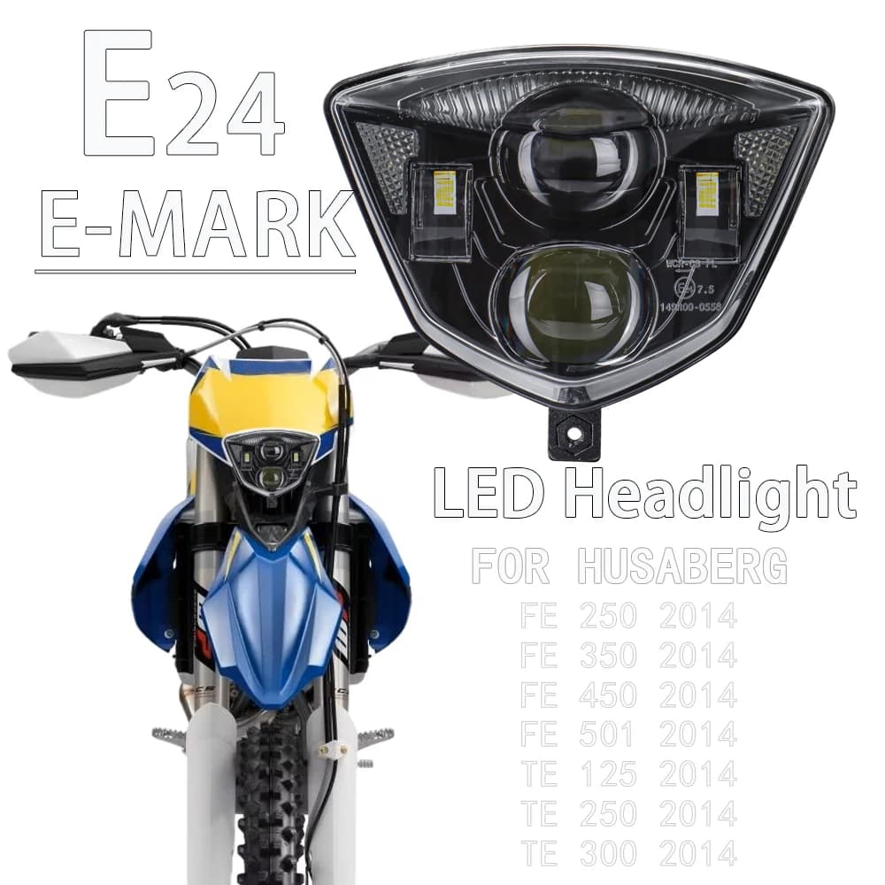 Faro anteriore a LED per Husaberg TE 125 250 300 FS FE 350 390 450 501 570 2009-2014 TE300 FE450 Lampada per moto con DRL