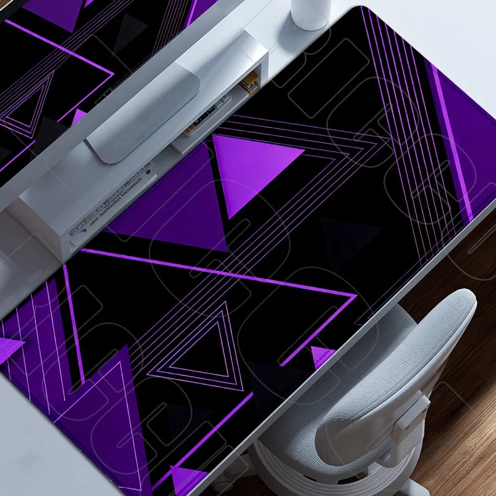 Tappetino per mouse triangolare geometrico XXL con stampa HD, tappetino per mouse grande personalizzato per giocatori, tappetino da gioco, tappeto da ufficio, tappetino antiscivolo per computer.