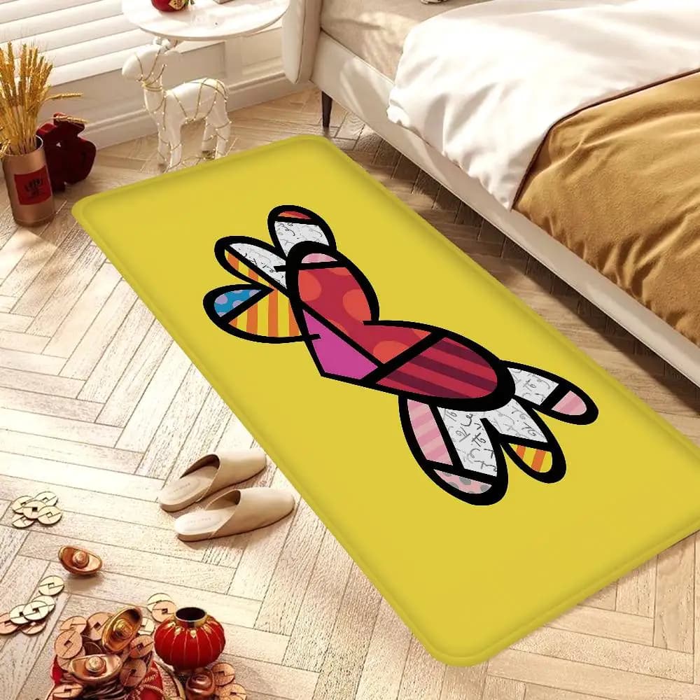 B-Britto Art Door Mat Washable Non-Slip Living Room Sofa Chairs Area Mat Kitchen Doormat Area Rug