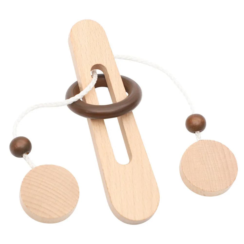 Puzzle Tradizionale in Legno con Serratura, Gioco Educativo per l'Intelligenza, Rompicapo per Famiglie, Sfida per Bambini e Adulti