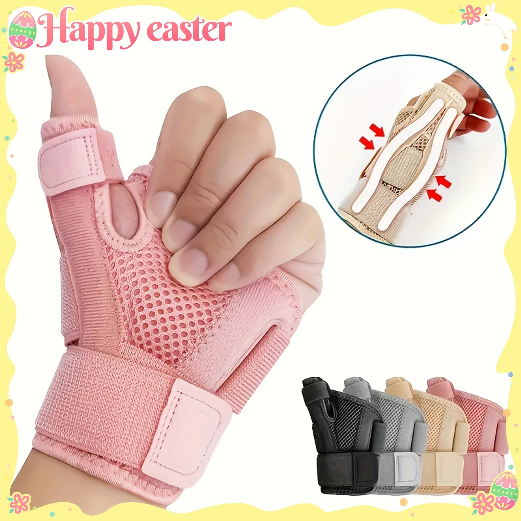 1pc Adjustable Thumb And Wrist Support Brace - Breathable And Comfortable Fit - Unisex Design Suitable for Sports