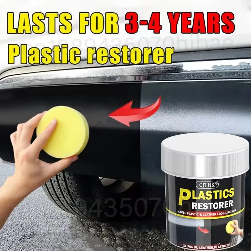 150g Plastic Restorer for Car Return to Glossy Black Car Cleaning Products Plastic Leather Restoration Auto Polish Repair Cover Restorer