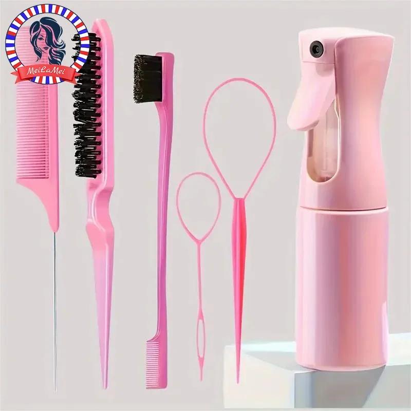 6 pcs/set Hair Brush Set Hair Wiper Bottle Spray Hair Braiding Hair Ring Coda by Rat Pettine Stuzzicare Hair Brsuh Control Board Hair Brush