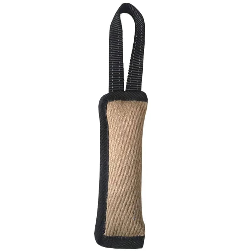 Dog Training Bite Tug Toy, Jute Bite Pillow with Handle, Durable Interactive Chew Toy for Puppy & Adult Dogs, Training Equipment