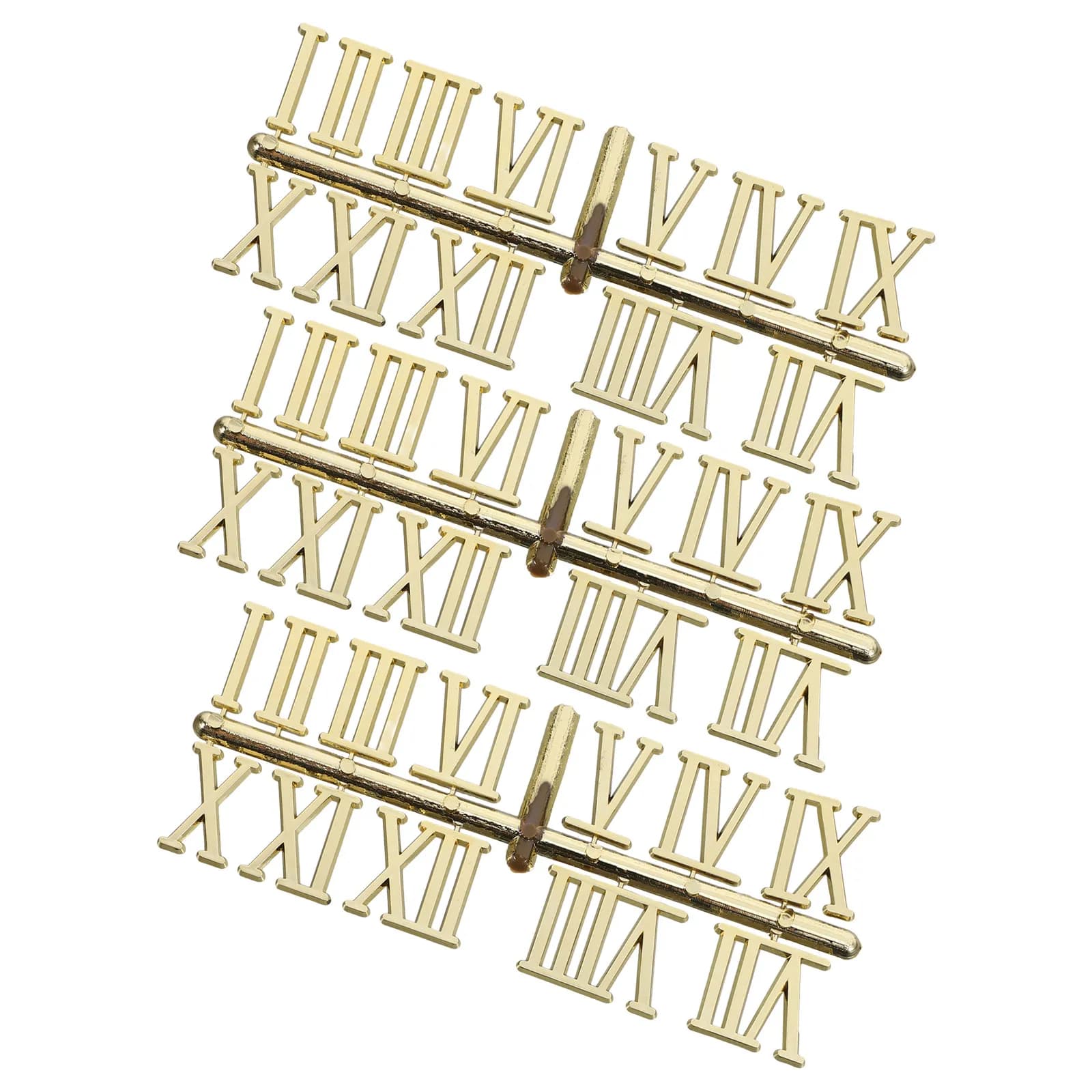 3 Set di Accessori per Orologi con Numeri Romani Elettroplaccati, Kit di Numeri di Ricambio, Parti di Riparazione Fai-da-Te per Orologi da Parete