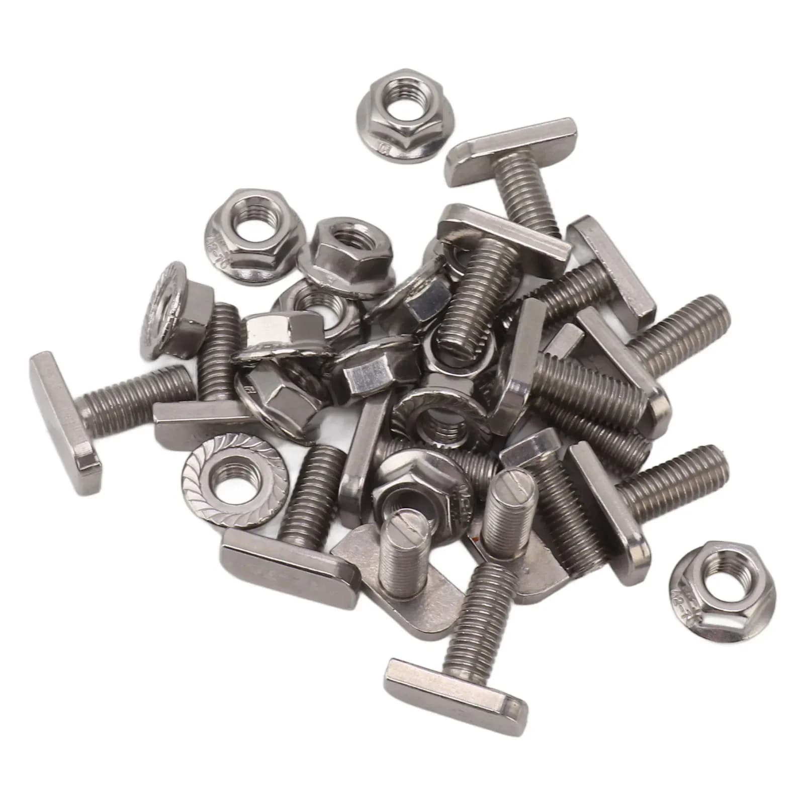 15 Set M8 Stainless Steel Hammer Head Screws for Photovoltaic And Solar Panel Installation - Assorted Pack