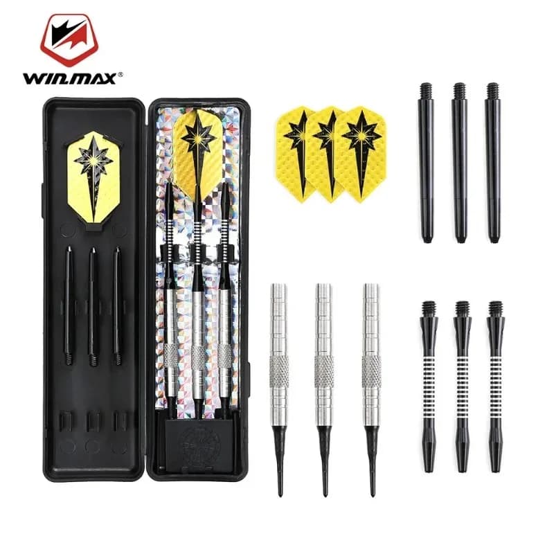 Win.Max Darts Flights Set 16/18g 80% Tungsten Soft Tips For Electronic Dart Board Professional Accessories Indoor Sports Game
