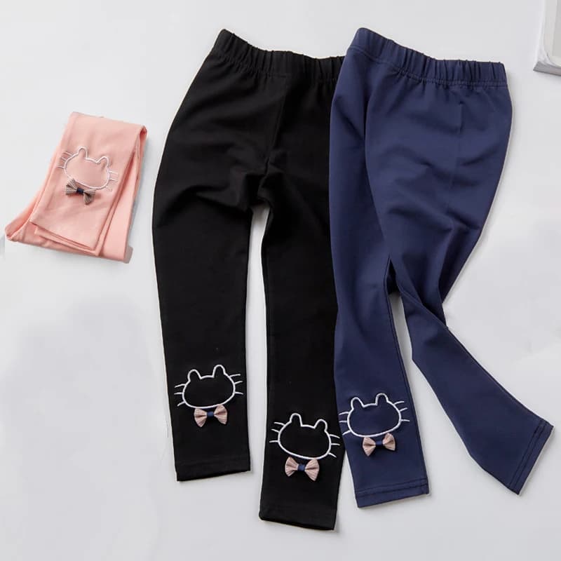 Carino primavera estate moda ragazze bambini pantaloni bambino Leggings per bambini cotone elastico in vita Legging 2-8 anni ragazze pantaloni