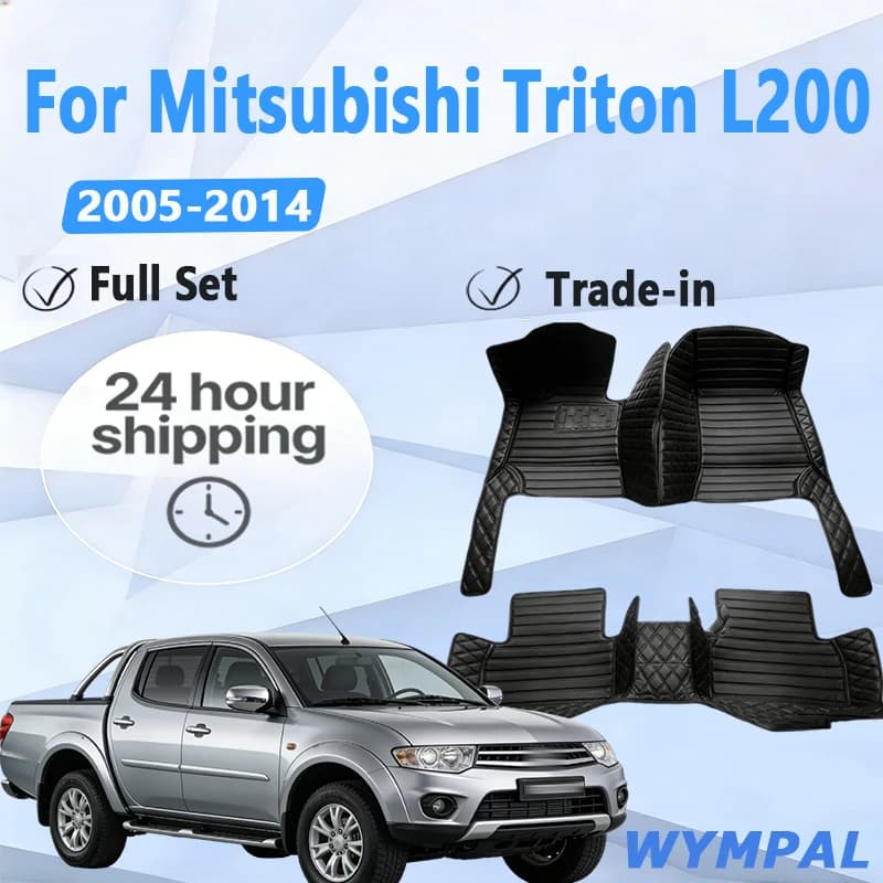 Luxury Car Mats For Mitsubishi Triton L200 Sportero Hunter Strakar KA 2005~2014 Waterproof Floor Mat Car Accessories Interior