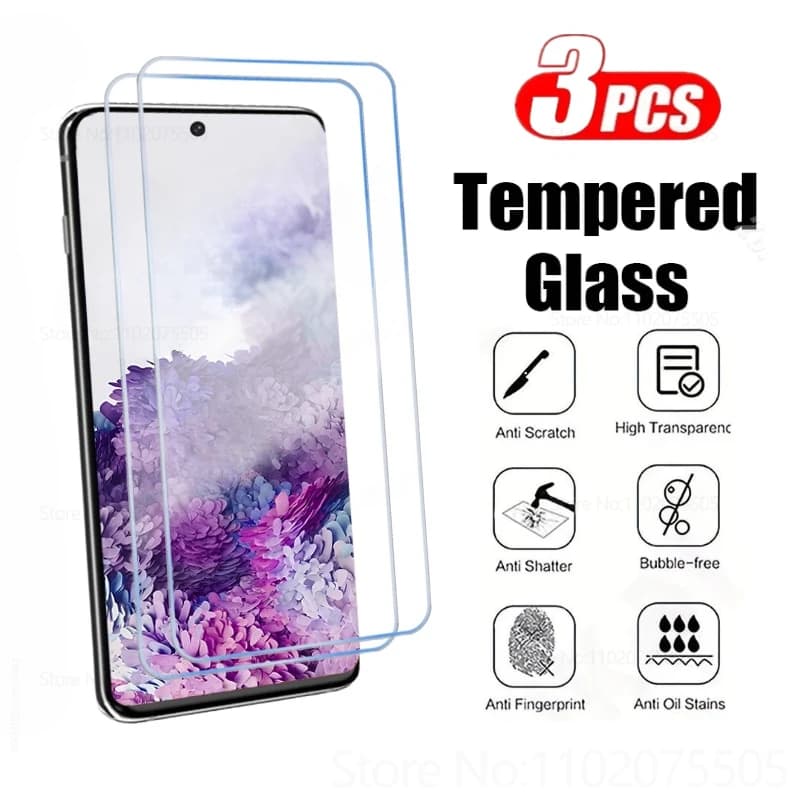 3 pcs screen protection for Samsung Galaxy S26 S25 S24 S23 S21 Ultra S20 Plus S21 S23 FE in tempered glass for Samsung S10 S9 S8 Plus