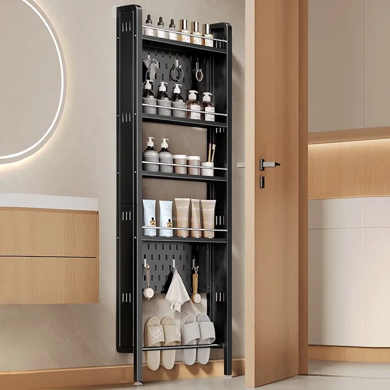 Mensola del bagno mensola ad angolo del bagno porta Shampoo per spazzolino da denti Rack articoli da toeletta organizzazione ingresso mensole portaoggetti per pannelli perforati