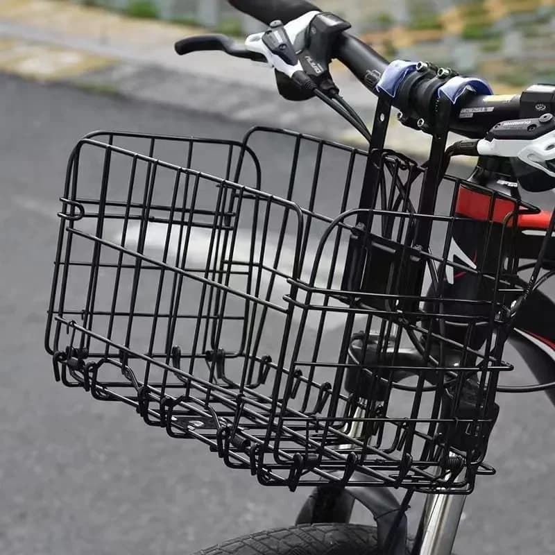 Foldable Suspended Basket for Mountain Bike Bicycle Basket Bicycle Recycle Bin Front and Rear Suspended Side Trailer