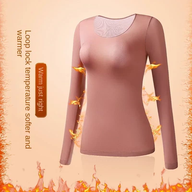 Intimo termico da donna invernale Camicia che tocca il fondo T-shirt a maniche lunghe Autunno Sottile Top termico Seconda pelle termica da donna L-XL