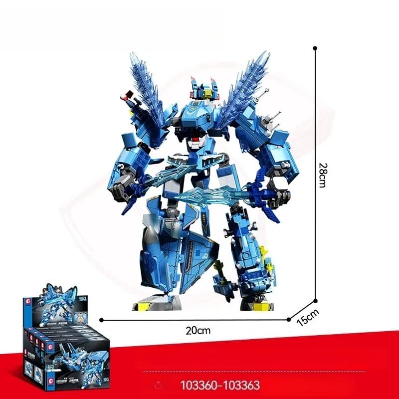 SEMBO Small Particle Building Block Assembly DIY Puzzle Toy Model Toy Boy Gift for Fusion Transforming Robot DecorativeOrnaments