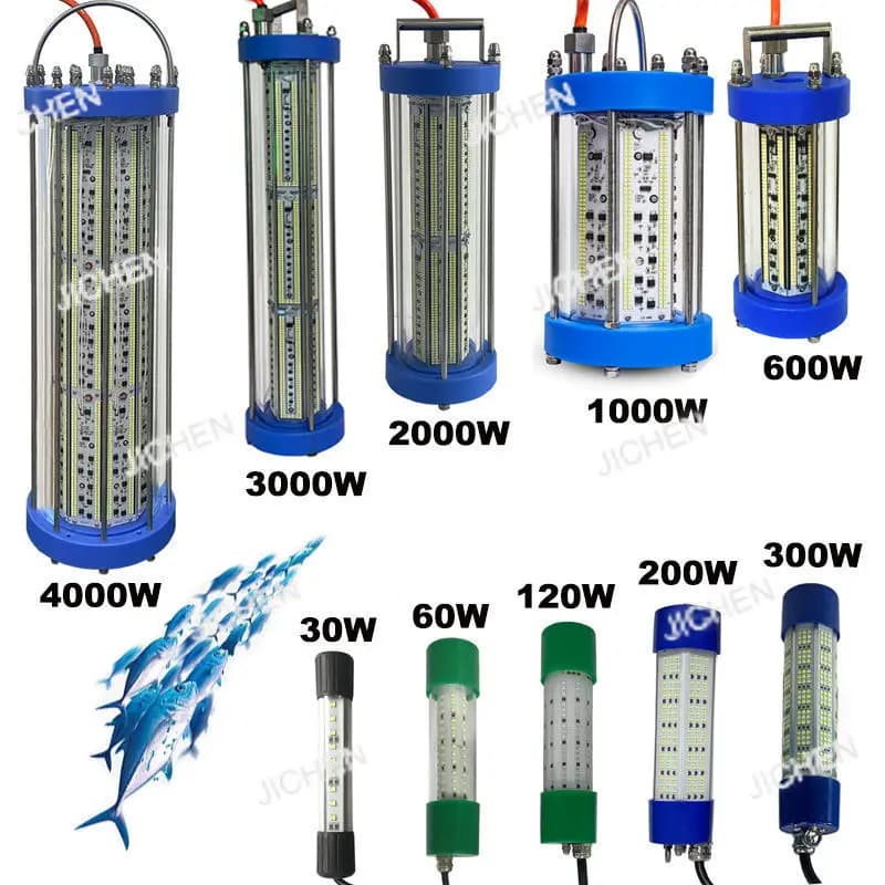 Raccoglitore di pesci dimmerabile LED esca subacquea pesce 1000W rete di sollevamento da pesca calamari