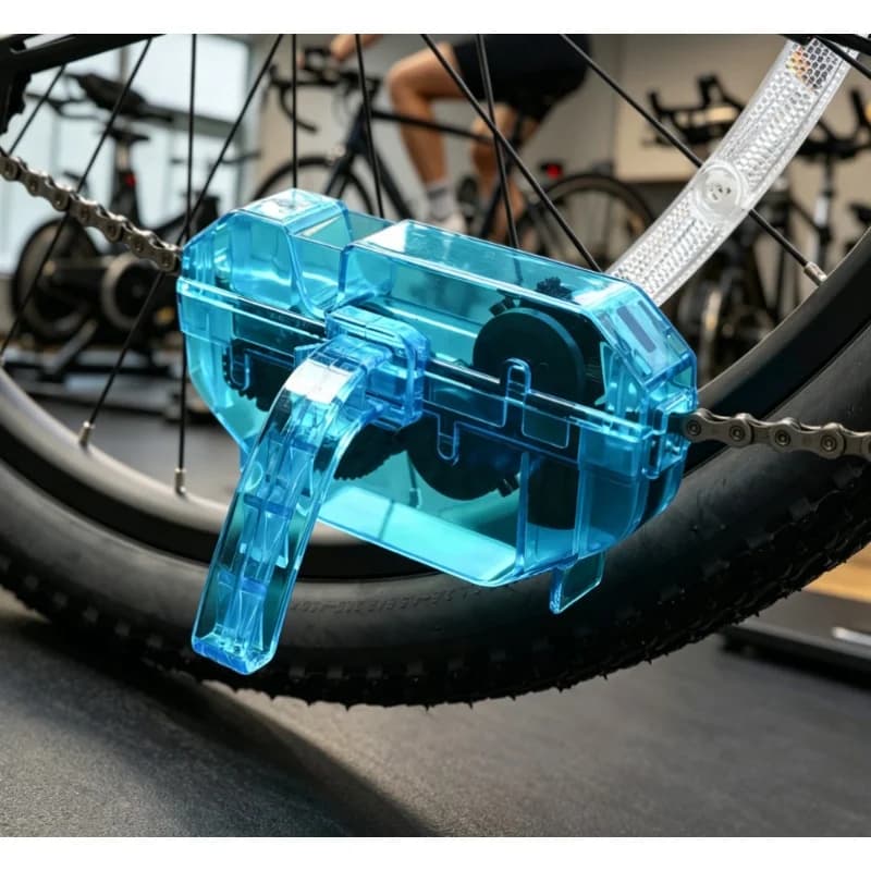 Dispositivo per la pulizia della catena di biciclette da strada, lavacatena per biciclette, set di strumenti per la manutenzione di biciclette, attrezzi per la manutenzione.