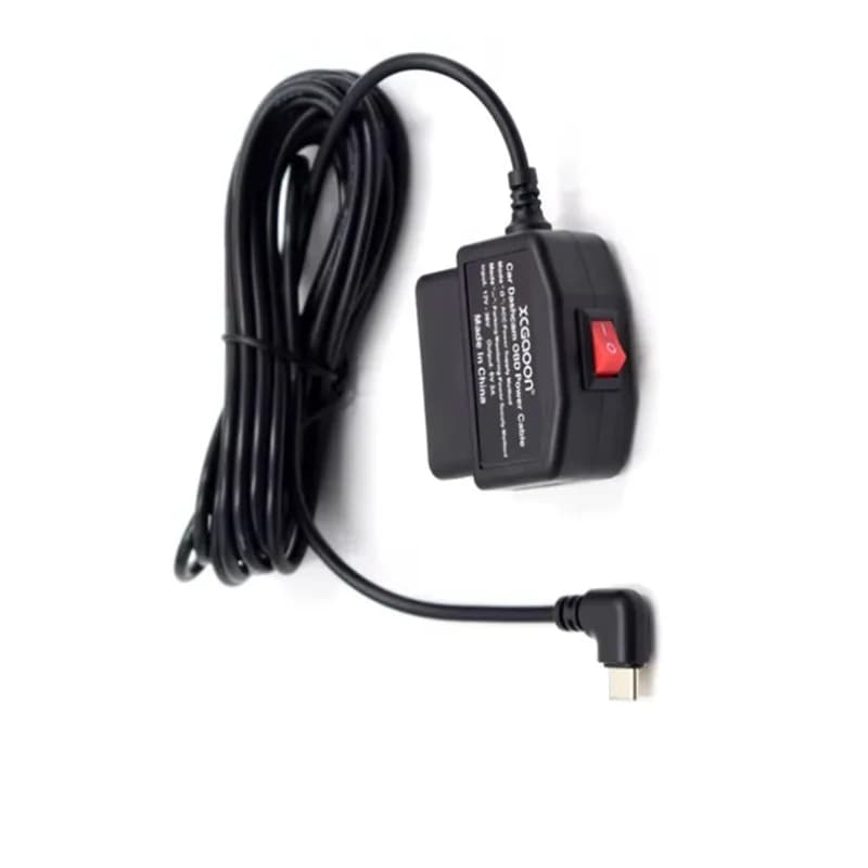 Type-C Min Micro USB Car Charger Input 12V-40V to 5V/3A Cable Car Recorder OBD Cable Parking Monitor Power Cable