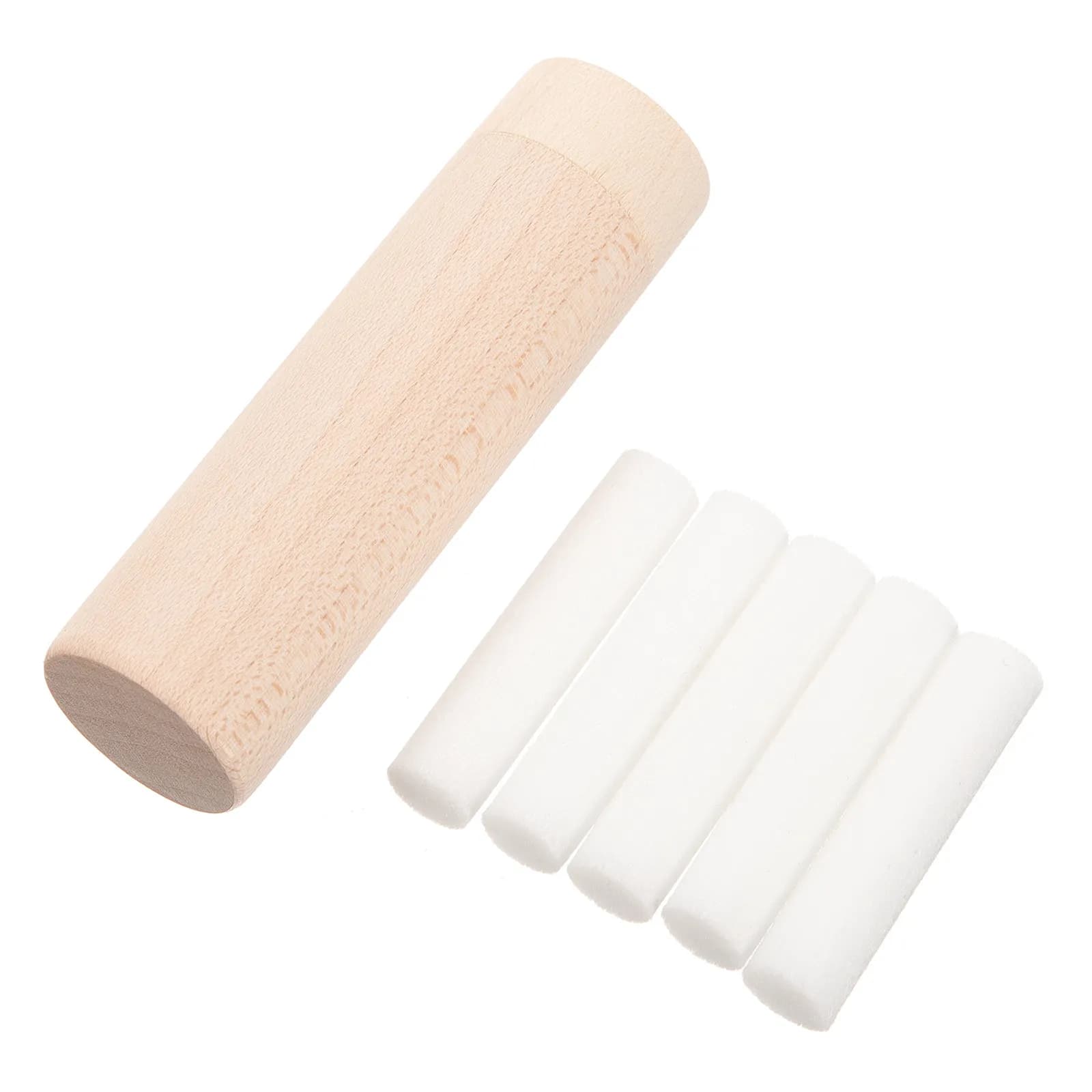 Set di 1 Inalatore Nasale in Legno, Tubo Portatile per Aromaterapia con Oli Essenziali, Riutilizzabile per Rinfrescare la Mente