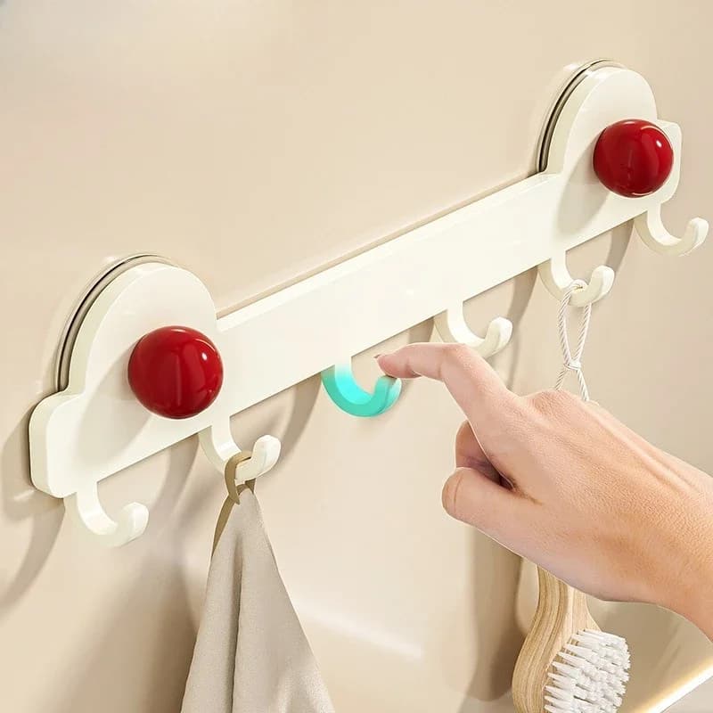Gancio a ventosa per WC Dopamine Hook, gancio da bagno senza foratura e senza lasciare segni, gancio portachiavi, gancio appendiabiti da porta