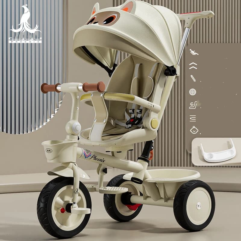 Il triciclo per bambini per passeggino può sdraiarsi in entrambe le direzioni Grande passeggino Pusher Baby Bike Pieghevole Baby Bike