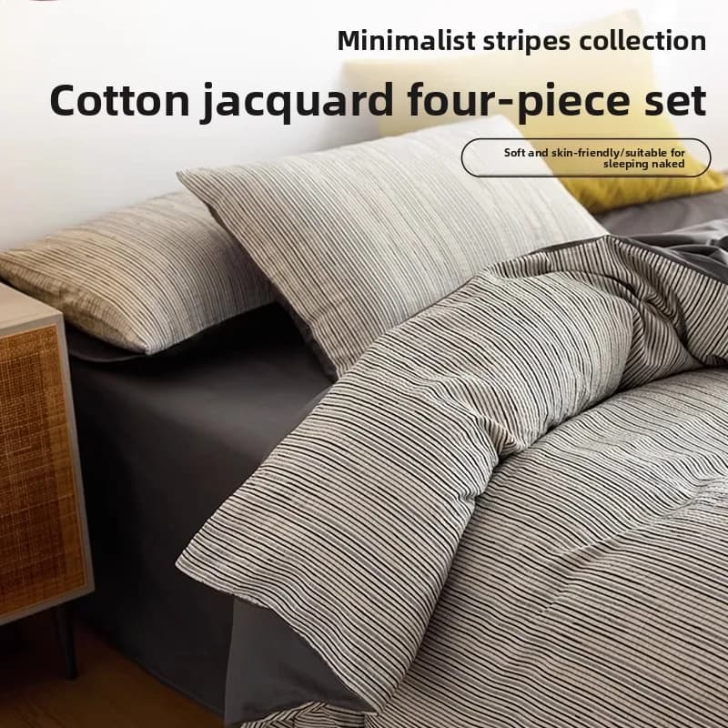 Set da quattro pezzi in puro cotone sul letto 2025 nuove lenzuola copripiumino di lusso leggero biancheria da letto invernale di fascia alta